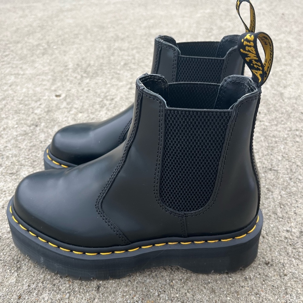 Dr. Martens Black Ankle Boots with Chunky Sole